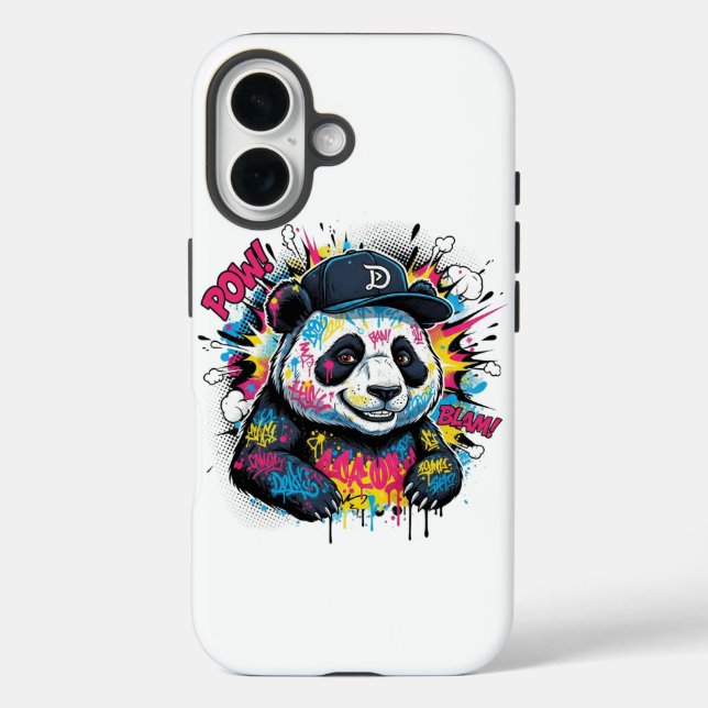 Funda iPhone 16 Panda Colorido (Reverso )