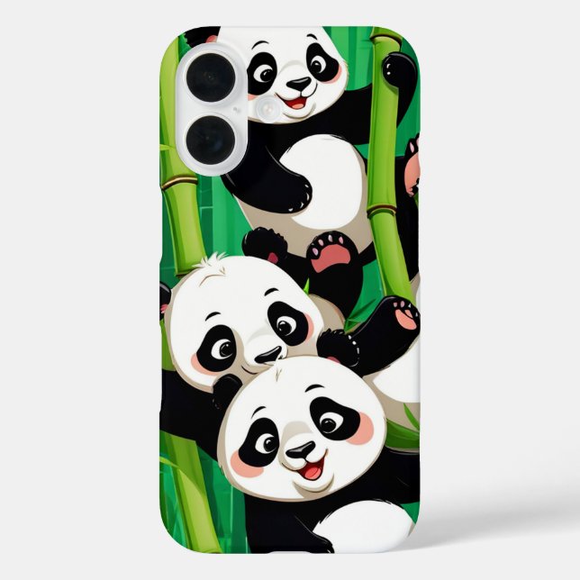 Funda iPhone 16 Panda de bambú (Reverso )