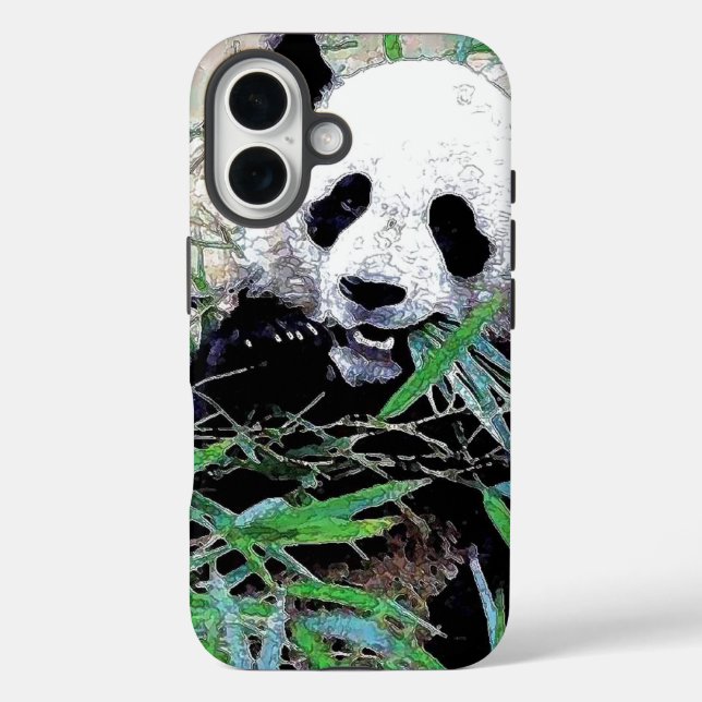 Funda iPhone 16 Panda Pop Art (Reverso )
