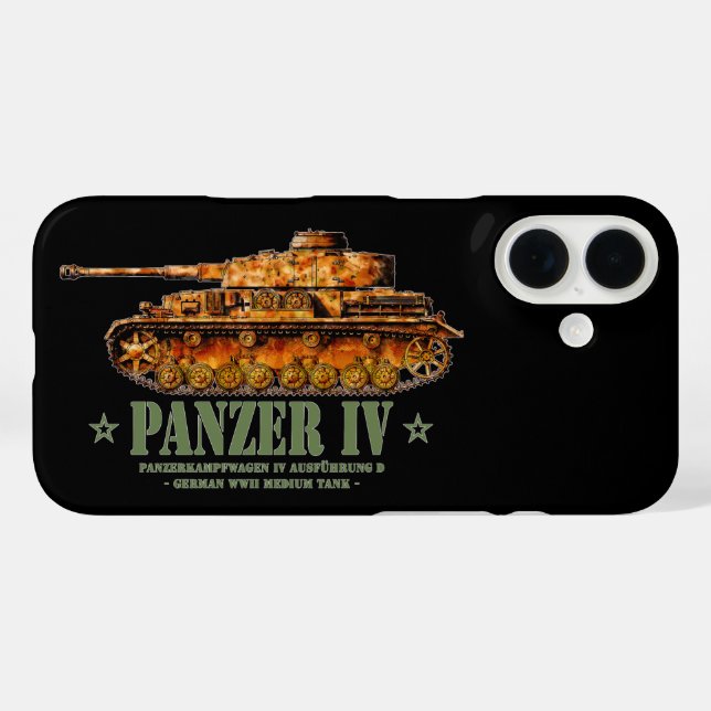 Funda iPhone 16 Panzer IV D Guerra Mundial Dos tanques alemanes me (Reverso (Horizontal))