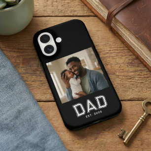 Funda iPhone 16 Papá Estableció Negrita Foto en Negro