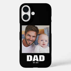 Funda iPhone 16 Papá Negro Estableció Foto Negrita