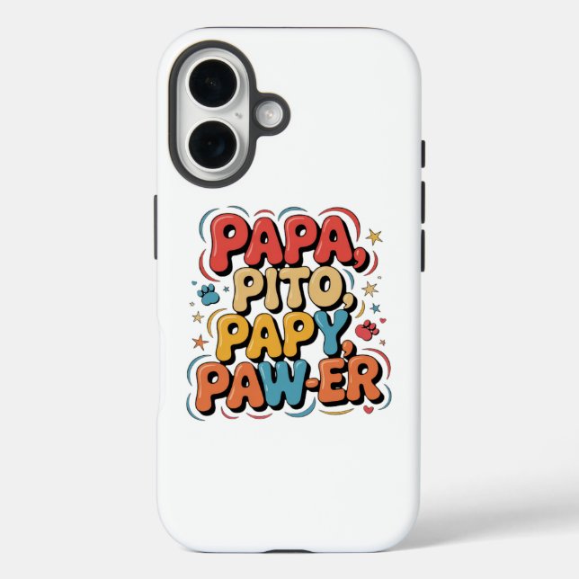 Funda iPhone 16 Papa Pito Pappy Pawer (Reverso )