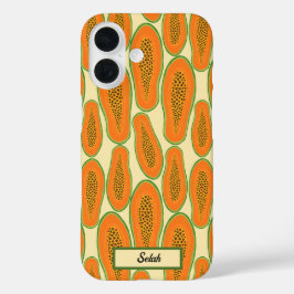 Funda iPhone 16 Papaya jugosa personalizada
