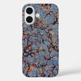 Funda iPhone 16 Papel de color negro y oro vintage