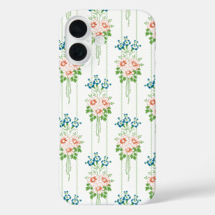 Funda iPhone 16 Papel pintado barroco Ramo de flores...