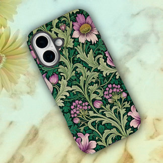 Funda iPhone 16 Papel Pintado Floral Victoriano 