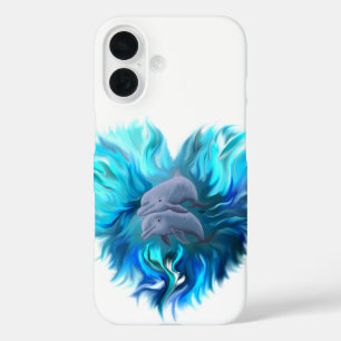 Funda iPhone 16 Par de delfines