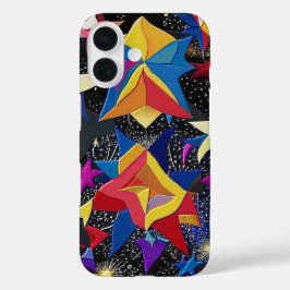 Funda iPhone 16 Paraíso de la galaxia - Noche estrellada abstracta