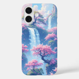 Funda iPhone 16 Paraíso de las cataratas de Sakura