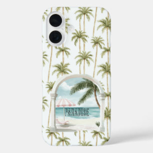 Funda iPhone 16 Paraíso Oceánico de Palmeras