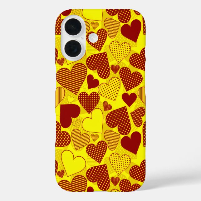 Funda iPhone 16 'Parches del CORAZÓN' (Reverso )
