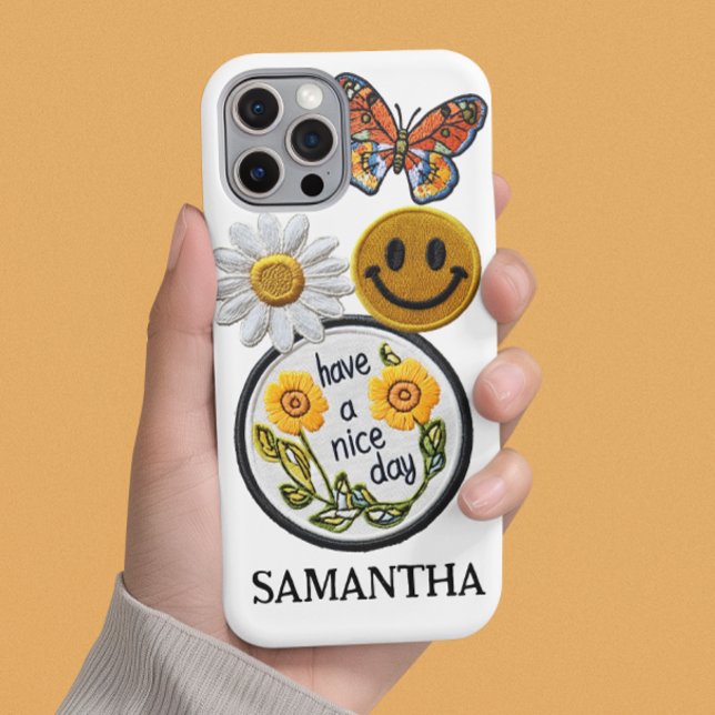 Funda iPhone 16 Parches falsos personalizados regalo de moda en ca (Subido por el creador)