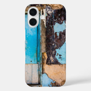 Funda iPhone 16 Pared azul y puerta