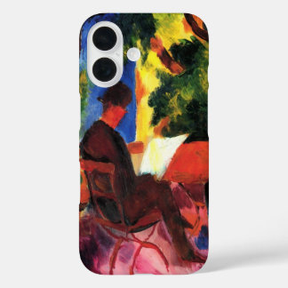 Funda iPhone 16 Pareja en la mesa del jardín de August Macke
