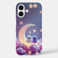 Pareja fantasma en el diseño de la luna