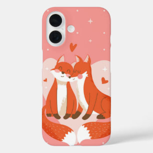 Funda iPhone 16 Pareja Fox en el amor