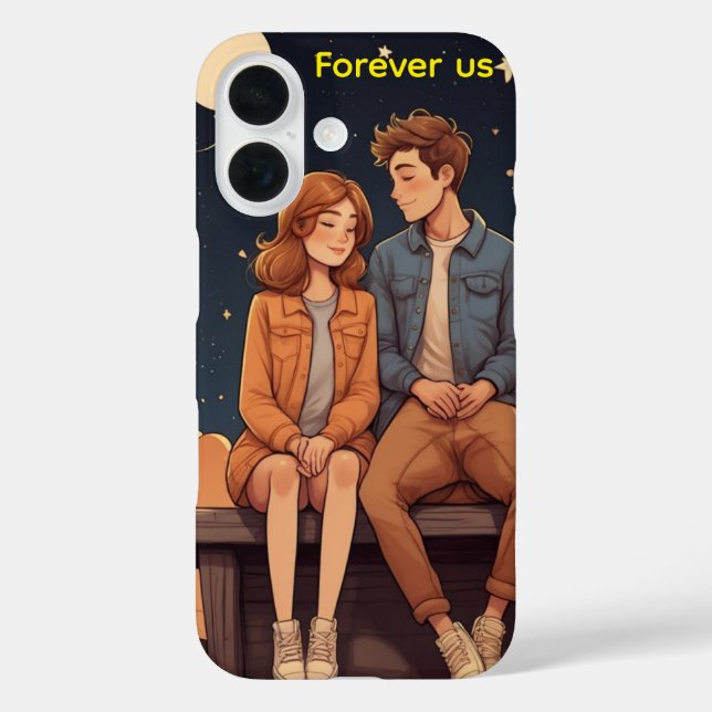 Funda iPhone 16 Pareja Personalizado personalizada (Reverso )