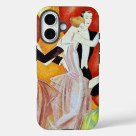 Funda iPhone 16 Parejas de baile Art Deco Salón de baile de los añ