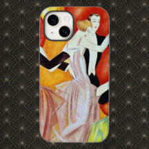 Parejas de baile Art Deco Salón de baile de los añ