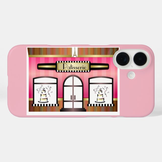 Funda iPhone 16 Paris Pink French Patisserie (Reverso (Horizontal))