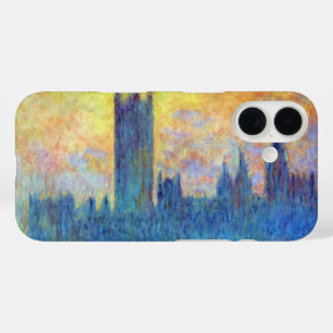 Funda iPhone 16 Parlamento de Londres en invierno de Claude Monet