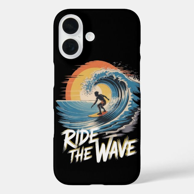 Funda iPhone 16 Pasear por la ola (Reverso )