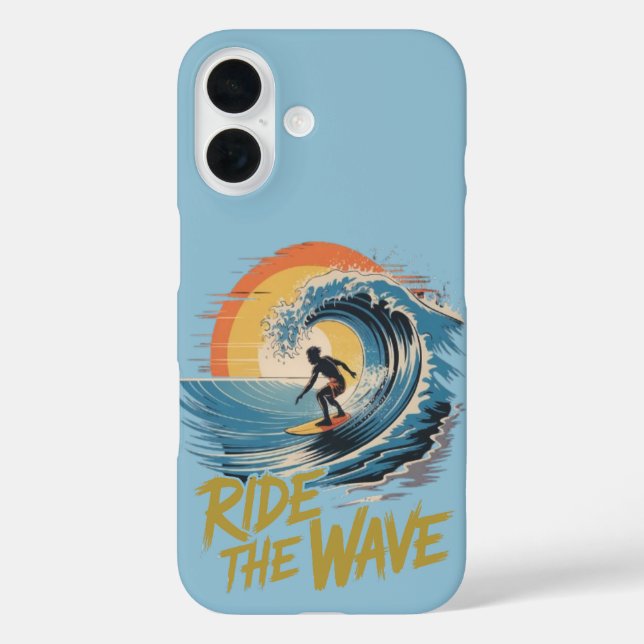 Funda iPhone 16 Pasear por la ola (Reverso )
