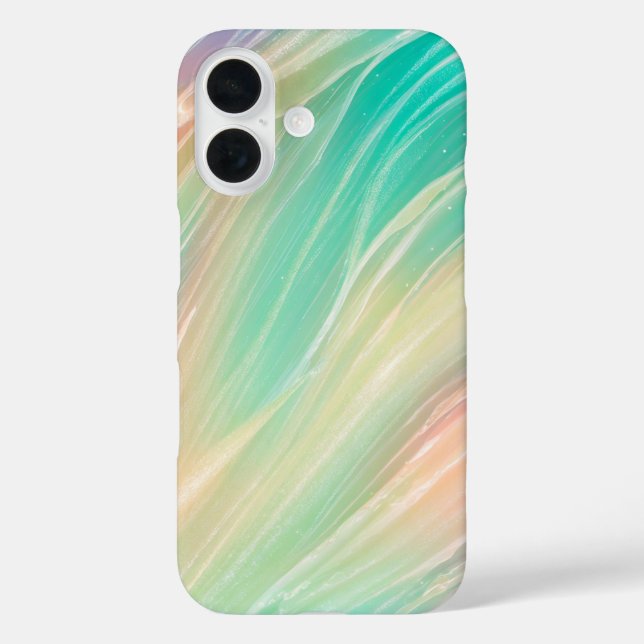 Funda iPhone 16 Pastel Aurora Flow Abstract Phone Case (Reverso )