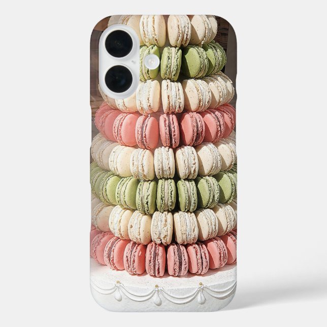 Funda iPhone 16 Pastel de Macarrones de Varias Capas (Reverso )