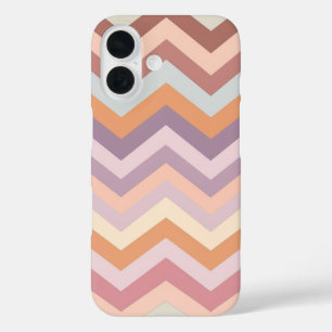 Funda iPhone 16 Pastel Multicolor Chevron Zigzag Boho Geométrico