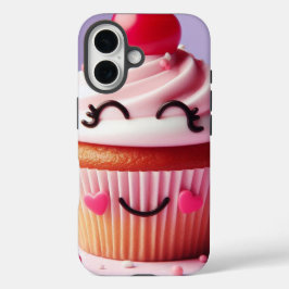 Funda iPhone 16 Pastel sonriente con cereza - Diseño delgado