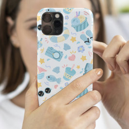 Funda iPhone 16 Pastel Summer Beach Pattern 