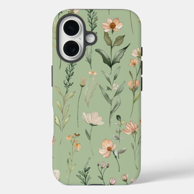 Funda iPhone 16 Pastel Wilflowers (Reverso )