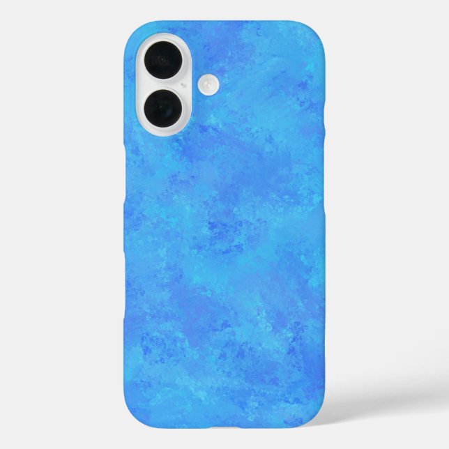 Funda iPhone 16 Patrón abstracto azul (Reverso )