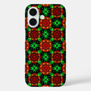 Funda iPhone 16 Patrón abstracto boho elegante moderno floral #504