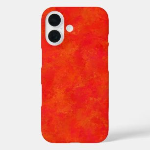 Funda iPhone 16 Patrón abstracto del Naranja rojo