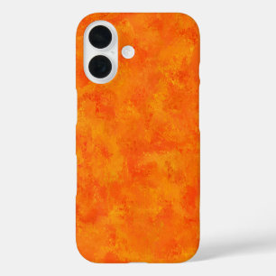 Funda iPhone 16 Patrón abstracto naranja