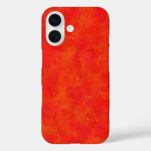 Funda iPhone 16 Patrón abstracto naranja rojo