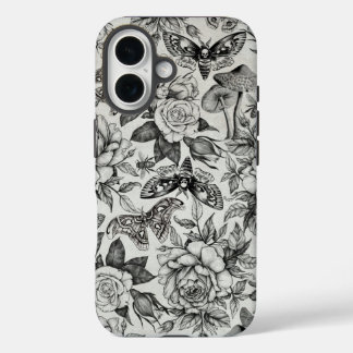 Funda iPhone 16 Patrón botánico