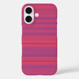 Funda iPhone 16 Patrón continuo de rayas moradas rojas
