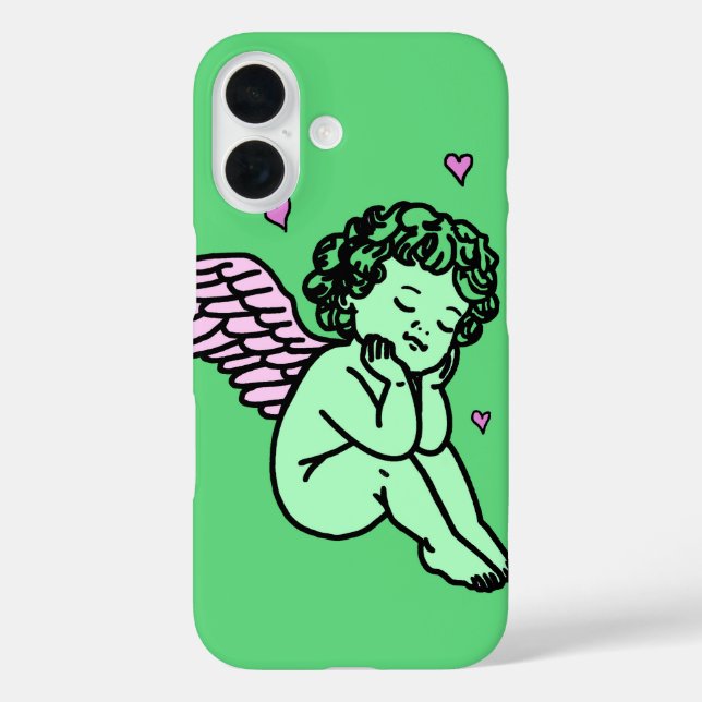 Funda iPhone 16 Patrón cupido (Reverso )