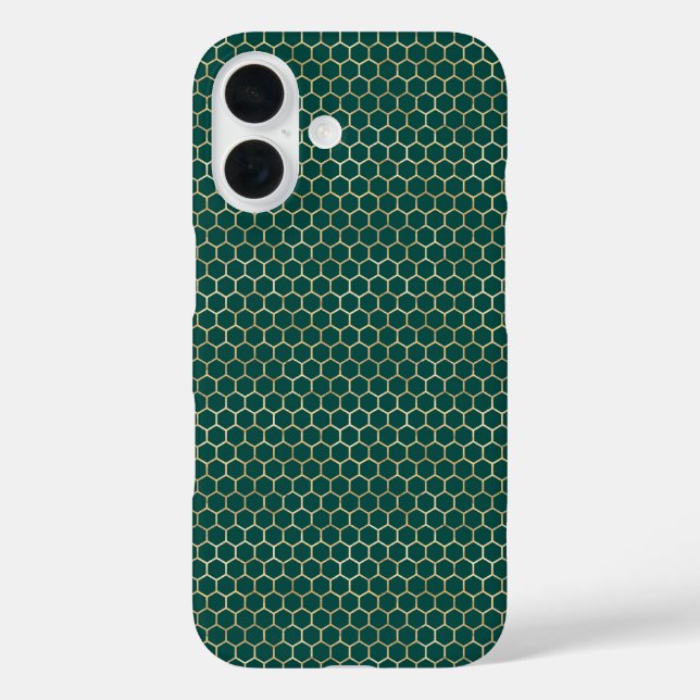 Funda iPhone 16 Patrón de abejas reina (Reverso )