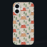 Funda iPhone 16 Patrón de acampar Snoopy & Woodstock Go<br><div class="desc">Echa un vistazo a este diseño super lindo con Snoopy & Woodstock acampando afuera.</div>