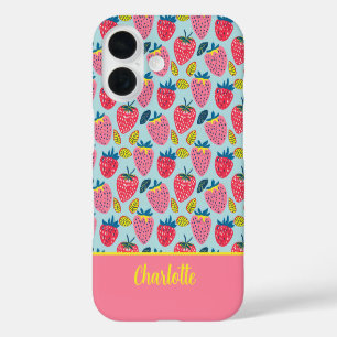 Funda iPhone 16 Patrón de Apple con nombre personalizado