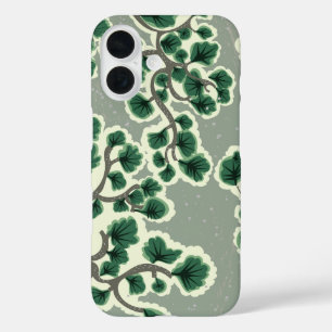 Funda iPhone 16 Patrón de árbol Bonsai