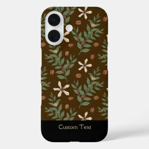 Funda iPhone 16 Patrón de árbol del café