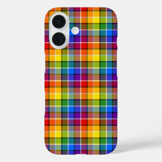 Funda iPhone 16 Patrón de arcoiris colorido