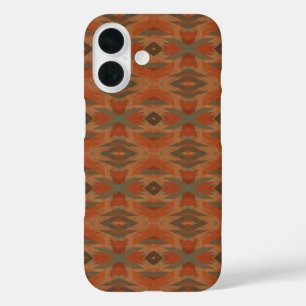 Funda iPhone 16 Patrón de Arte Inspirado en los Indios Americanos 