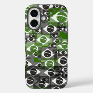 Funda iPhone 16 Patrón de bandera de Brasil